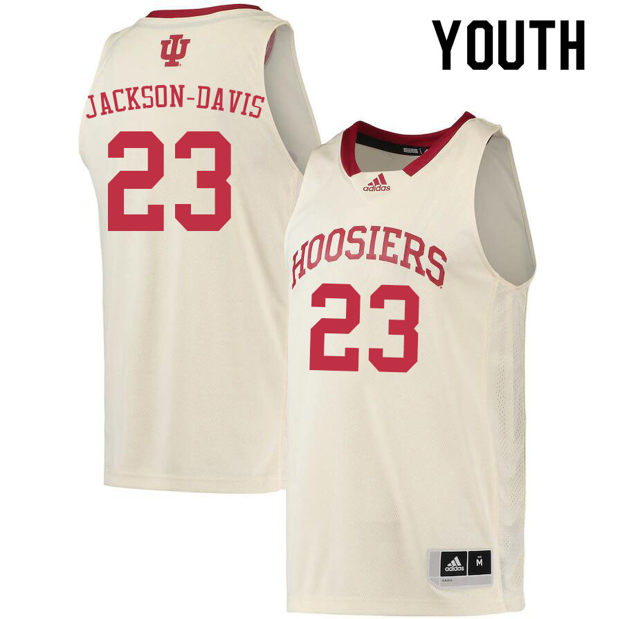 Youth #23 Trayce Jackson-Davis Indiana Hoosiers College Basketball Jerseys Sale-Cream